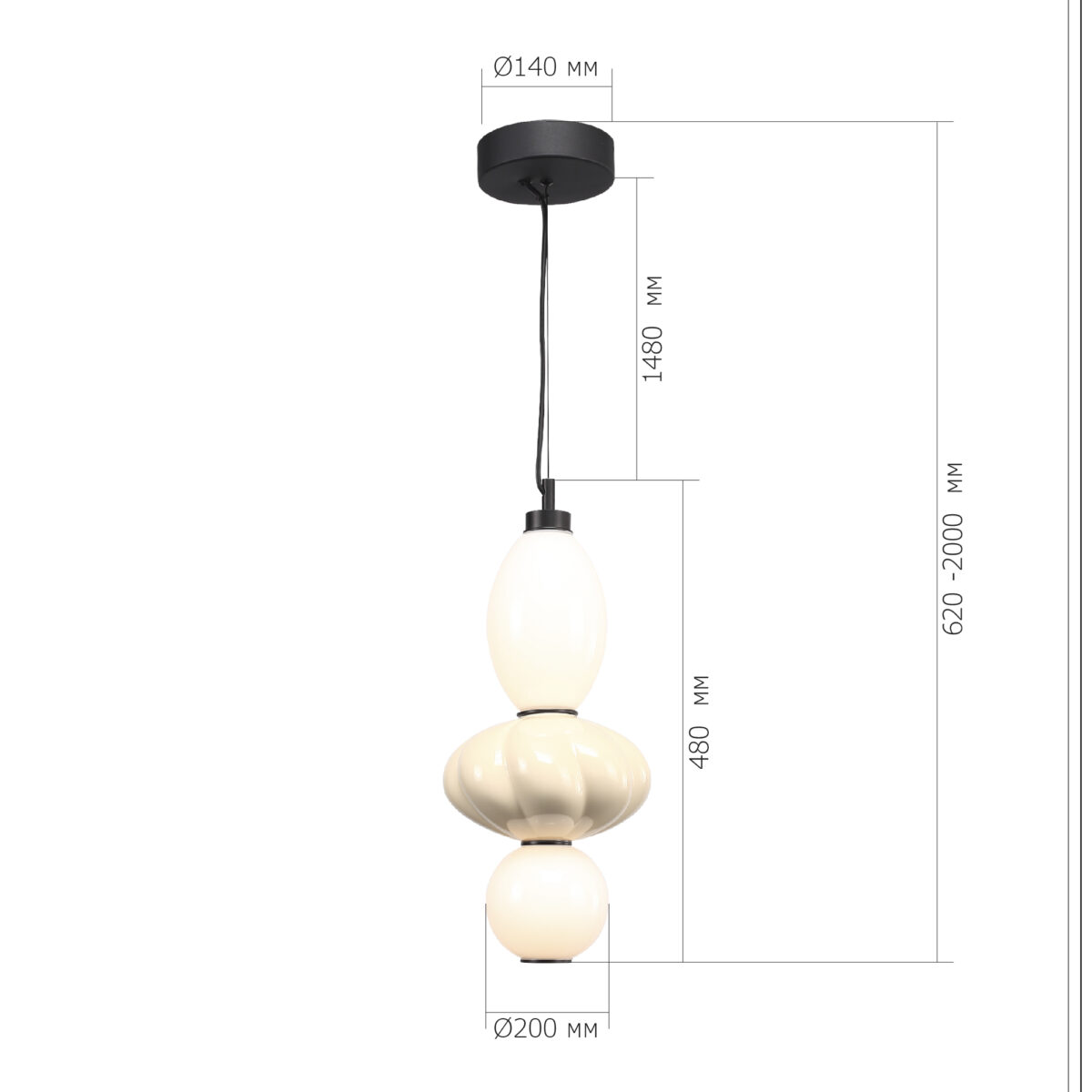 SL6134.413.01 Светильник подвесной ST-Luce черный/желтый, опаловый LED 1*18W 3000K ФЛОРЕНТИНИ — изображение 4