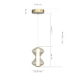 SL6136.203.01 Светильник подвесной ST-Luce золото/коньячный LED 1*6W 3000K СПАЙН — изображение 4