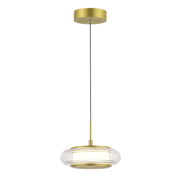 SL6239.203.01 Светильник подвесной ST-Luce золото/прозрачный LED 1*7W 3000K ФРИТЕЛЛА