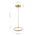 SL6239.203.01 Светильник подвесной ST-Luce золото/прозрачный LED 1*7W 3000K ФРИТЕЛЛА — изображение 5