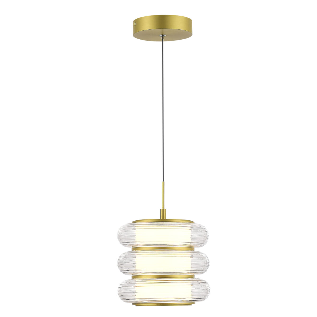SL6239.203.03 Светильник подвесной ST-Luce золото/прозрачный LED 1*16W 3000K ФРИТЕЛЛА — изображение 1