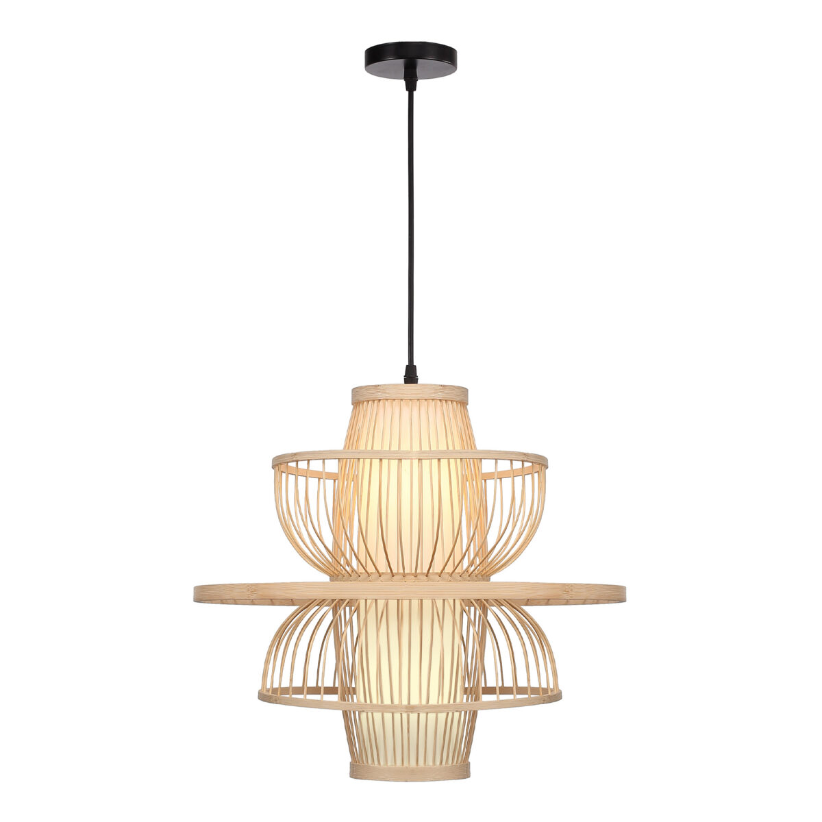 SL6241.513.01 Светильник подвесной ST-Luce Древесный/Белый E27 1*40W АЛЬМА — изображение 1