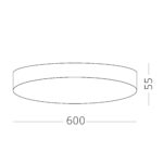 ST606.542.96 Светильник потолочный Белый LED 1*96W 4000K 8 640Lm Ra>85 120° IP20 D600xH55 185-265V Накладные светильники — изображение 3