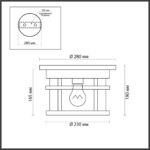 4044/1C NATURE ODL18 699 коричневый/патина Уличный потолочный светильник IP44 E27 60W 220V VIRTA — изображение 2