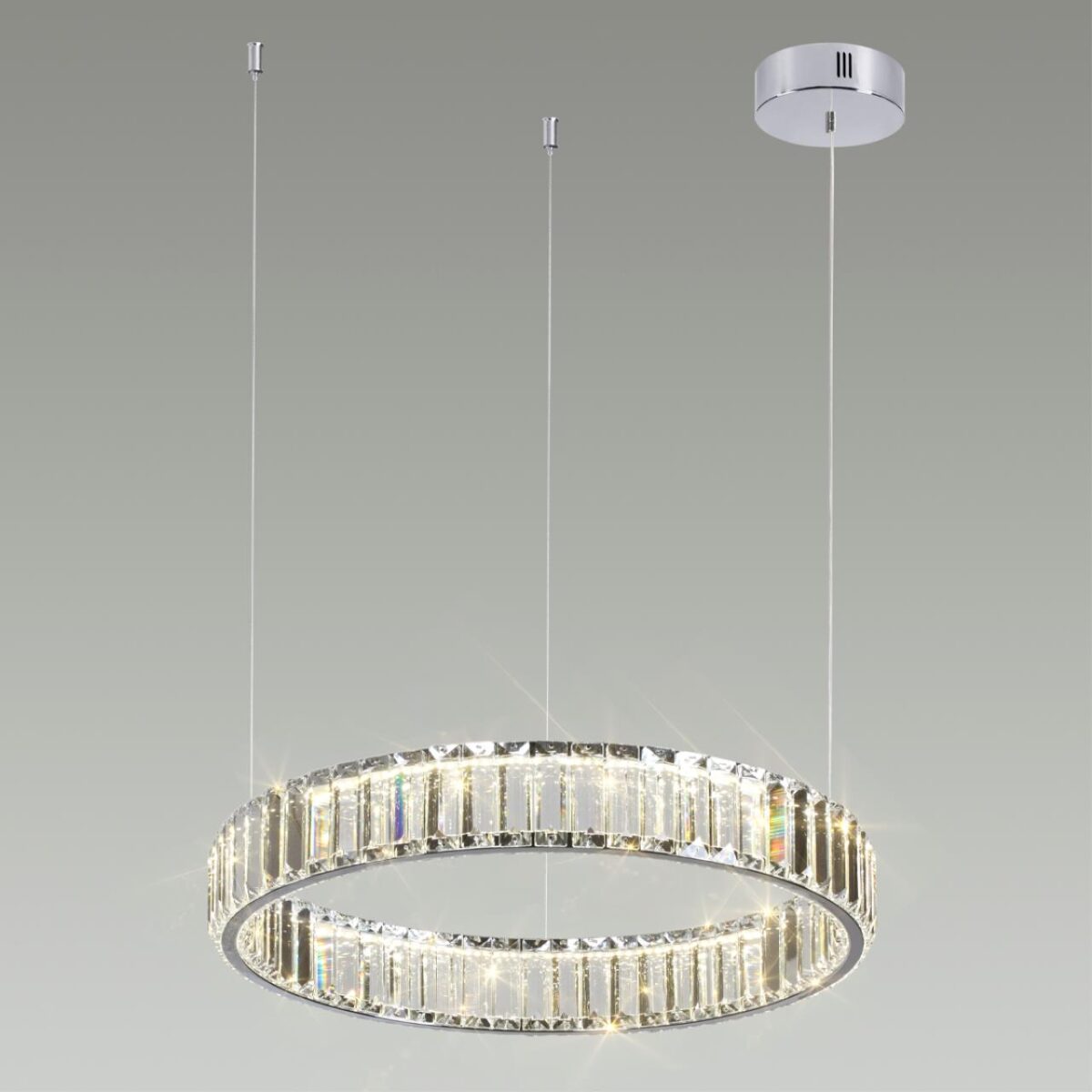 4930/30L L-VISION ODL24 591 хром/прозрачный металл/хрусталь Люстра LED 30W 4000K 3570Лм VEKIA — изображение 3