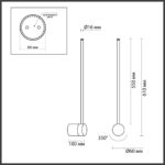 4335/12WG HIGHTECH ODL23 000 золото Настенный светильник IP20 LED 12W 525Лм 3000K FILLINI — изображение 3