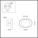 4246/7WW HIGHTECH ODL21 000 бел/золотист/металл Настенный светильник IP20 LED 7W 560Лм 3000K MONDY — изображение 2