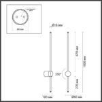 4335/18WL HIGHTECH ODL22 000 чёрный Настенный светильник IP20 LED 18W 849Лм 3000K FILLINI — изображение 3