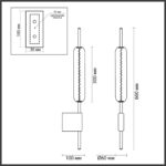 4794/12WL PENDANT ODL21 403 бронзовый/белый Бра LED 12W REEDS — изображение 3
