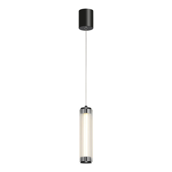 utsenka-SL6224.403.01 Светильник подвесной ST-Luce Черный/Прозрачный LED 1*8W 4000K БАМБУ