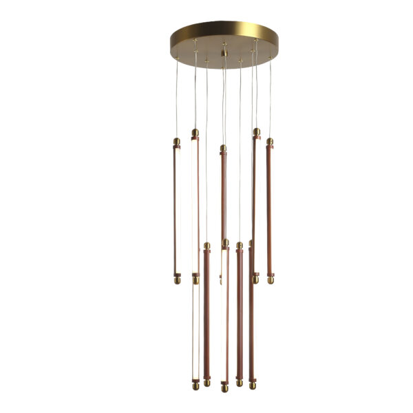 utsenka-SL6225.303.10 Светильник подвесной ST-Luce Латунь/Терракотовый, Белый LED 10*6,5W 3000K БРИК