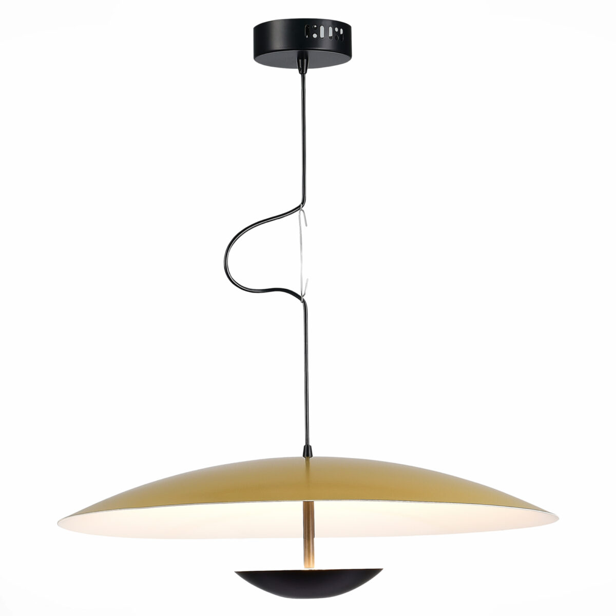 utsenka-SL6502.213.01 Светильник подвесной ST-Luce Золотистый,Черный/Золотистый LED 1*40W 3000K АРМОНИКО — изображение 1