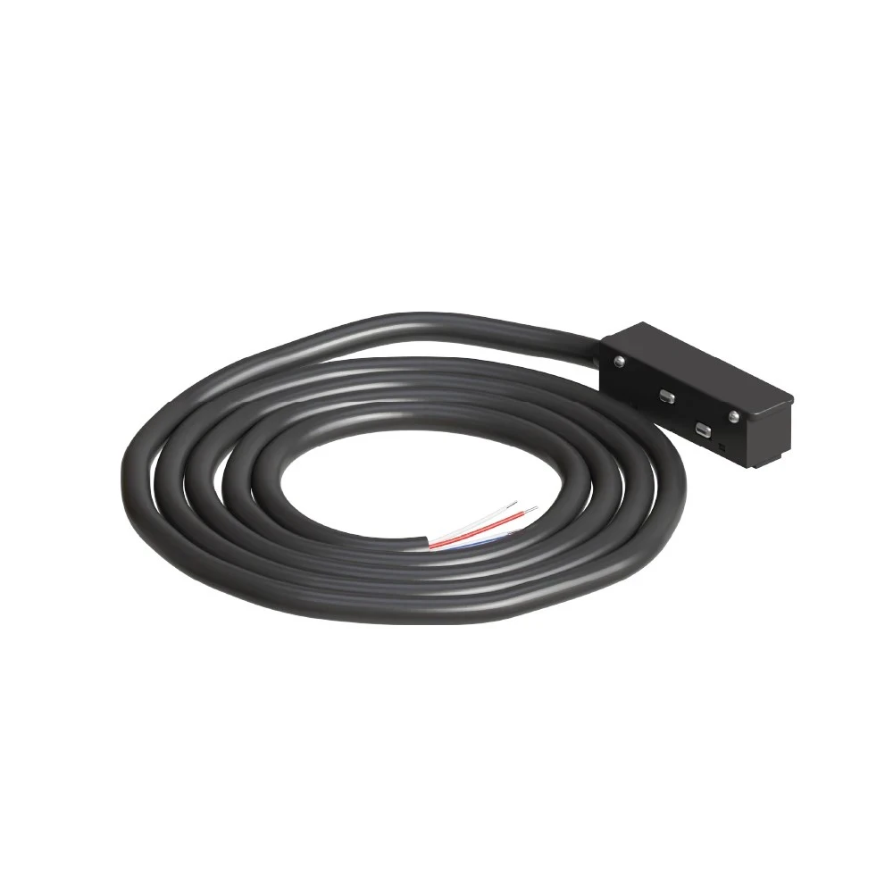 0-476 A740206N коннектор для ввода питания для шинопровода (трека) LINEA и OPTIMA, 2м черный — изображение 1