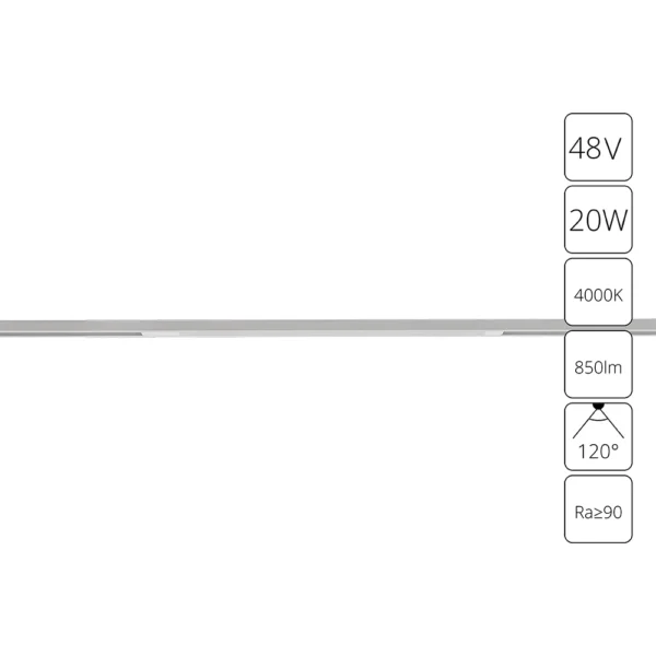 A7264PL-1WH СВЕТИЛЬНИК ПОТОЛОЧНЫЙ OPTIMA 48В 20Вт 850Лм 4000К 90+ 120°