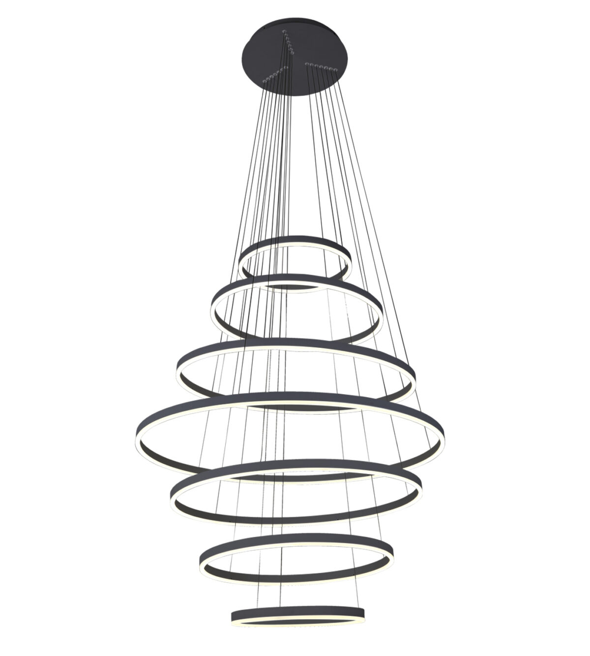 08537,19(4000K) Люстра димм. Тор черный Led 284W — изображение 1