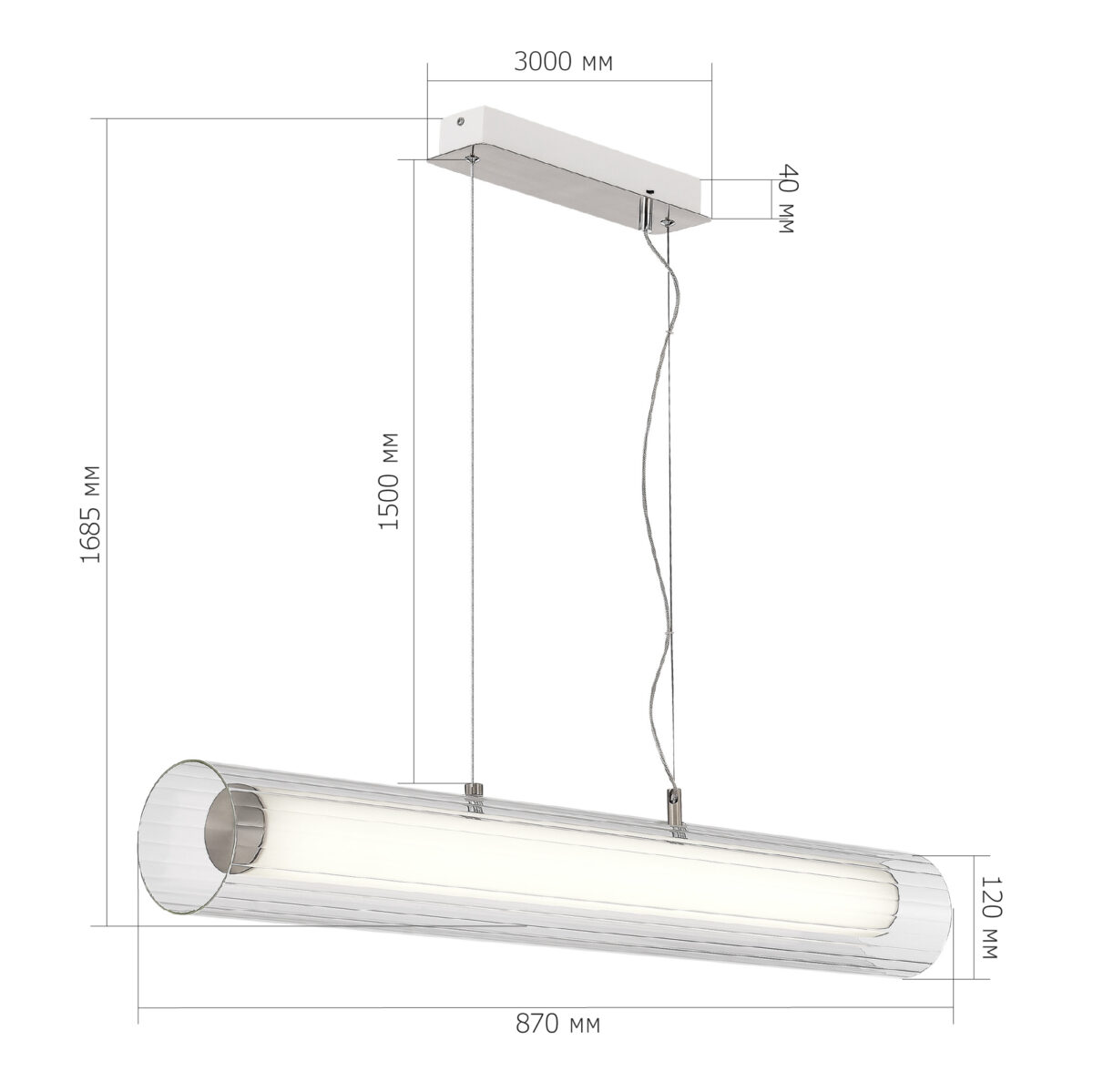 SL2010.103.01 Светильник подвесной ST-Luce Никель/Белый, Прозрачный LED 1*33W 3000K/4000K ЭНФИС — изображение 11