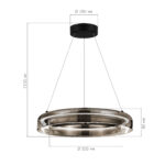SL6019.333.01 Светильник подвесной ST-Luce Черный/Дымчатый, Белый LED 1*36W 3000K ФОРЕЙ — изображение 4