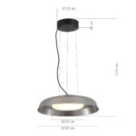 SL6019.413.01 Светильник подвесной ST-Luce Черный/Дымчатый, Белый LED 1*36W 3000K ФОРЕЙ — изображение 4