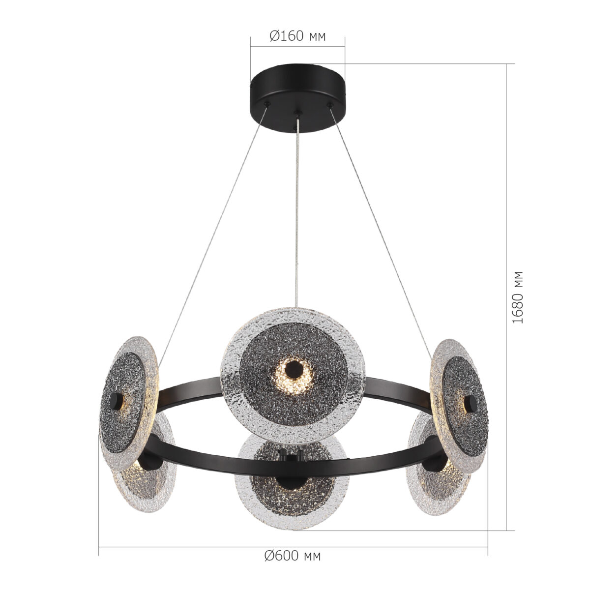 SL6142.433.01 Светильник подвесной ST-Luce черный/дымчатый LED 1*34W 4000K АЛЮМО — изображение 4