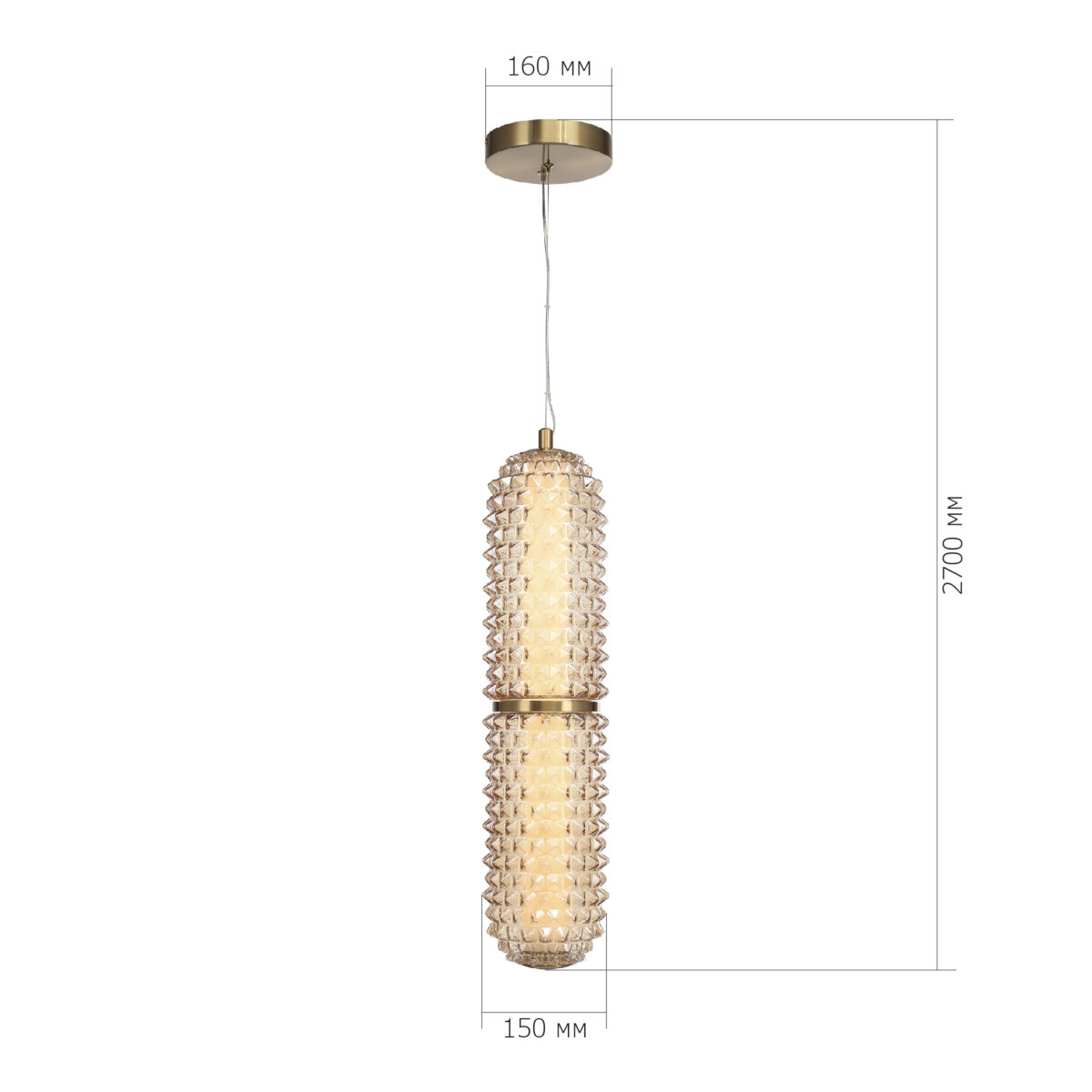 SL6144.303.01 Светильник подвесной ST-Luce латунь/Шампань LED 1*22W 4000K САГУАРО — изображение 4