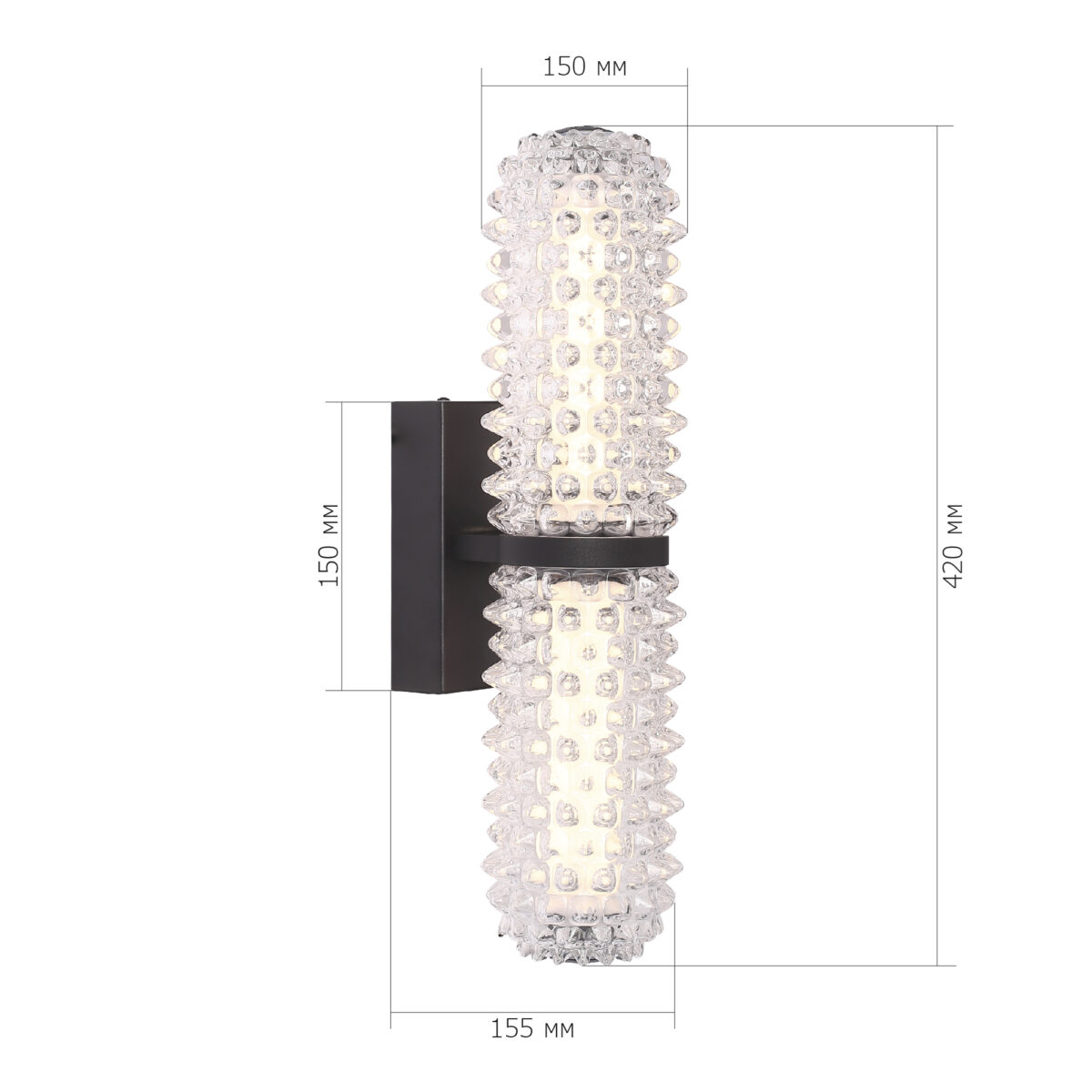 SL6144.401.01 Светильник настенный ST-Luce черный/прозрачный LED 1*11W 4000K САГУАРО — изображение 5