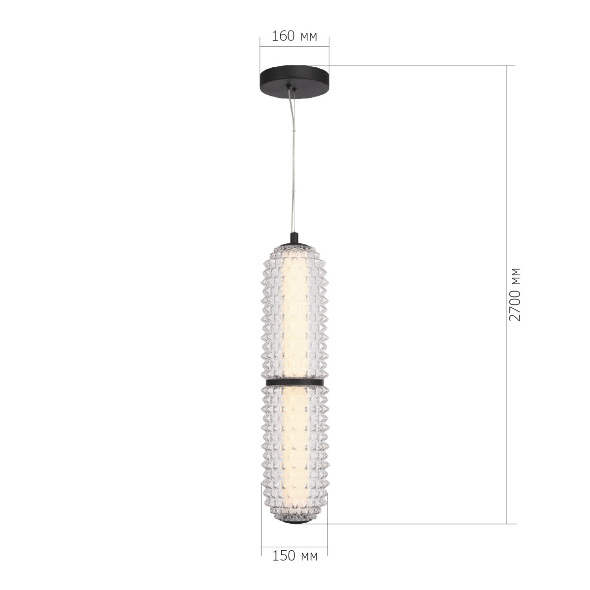 SL6144.403.01 Светильник подвесной ST-Luce черный/прозрачный LED 1*22W 4000K САГУАРО — изображение 4