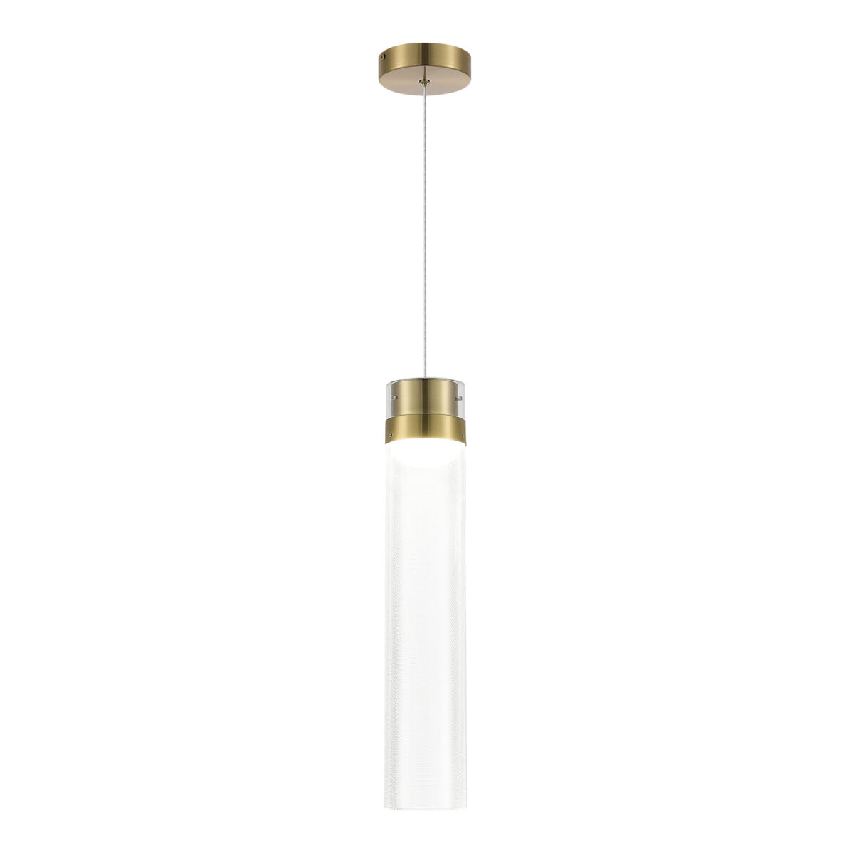 SL6236.303.01_01W SL6236.303.01 Светильник подвесной ST-Luce Латунь/Прозрачный LED 1*12W 4000K ШАМПАНЬ — изображение 1