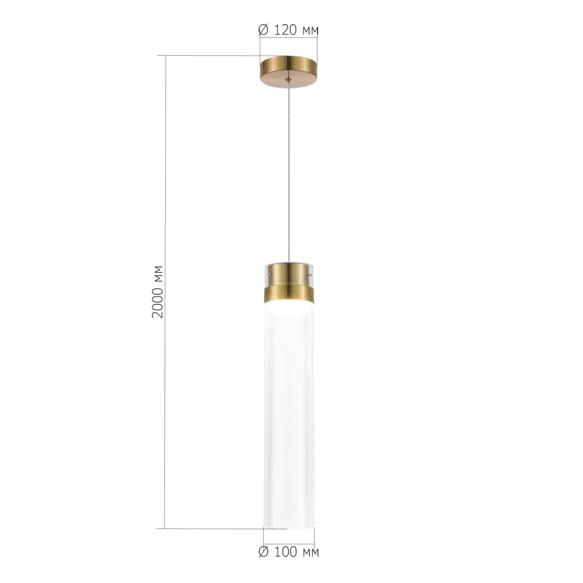 SL6236.303.01 Светильник подвесной ST-Luce Латунь/Прозрачный LED 1*12W 4000K ШАМПАНЬ — изображение 4
