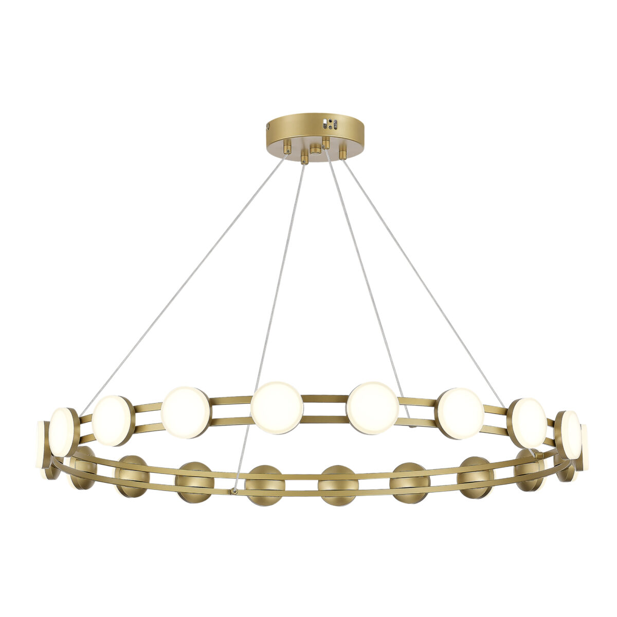 SL6610.203.20 Светильник подвесной ST-Luce золотистый/белый LED 1*40W 4000K МОНРО — изображение 1