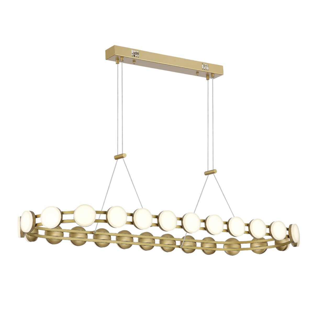SL6610.203.26 Светильник подвесной ST-Luce золотистый/белый LED 1*50W 4000K МОНРО — изображение 1