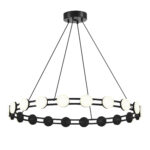 SL6610.403.20 Светильник подвесной ST-Luce черный/белый LED 1*40W 4000K МОНРО