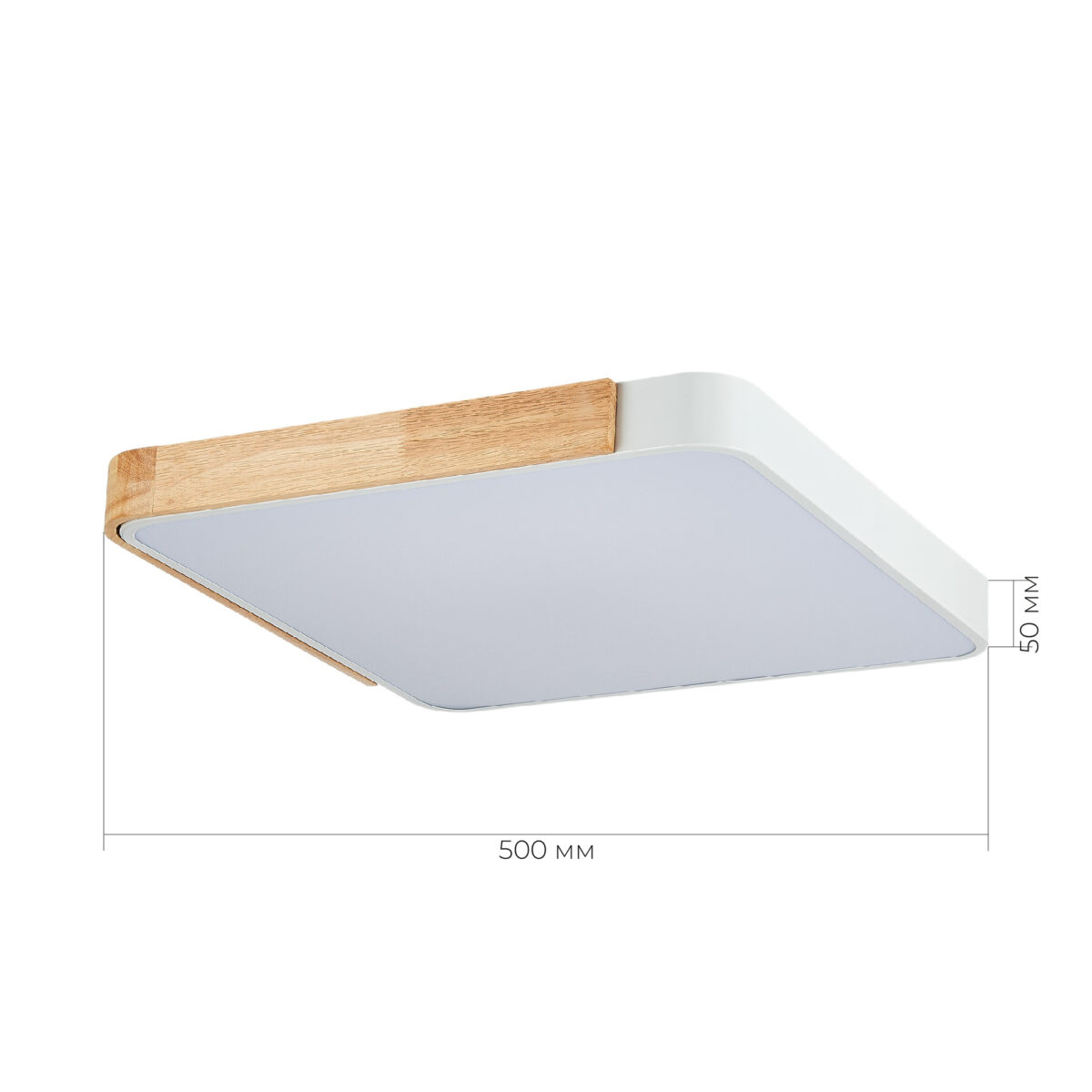 SLE201252-01 Светильник потолочный Белый, Светлое дерево/Белый LED 1*42W 3000K/4000K/6000K ФЕСТА — изображение 5