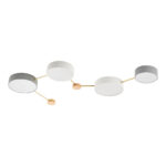 SLE600102-04 Светильник потолочный Золотистый, Светлое дерево/Белый, Серый LED 4*16,5W 4000K ДОССЕНА — изображение 2