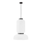 SLE6021-503-02 Светильник подвесной черный/белый D350*H500mm E27 2*60W ЛЮККЕ — изображение 3