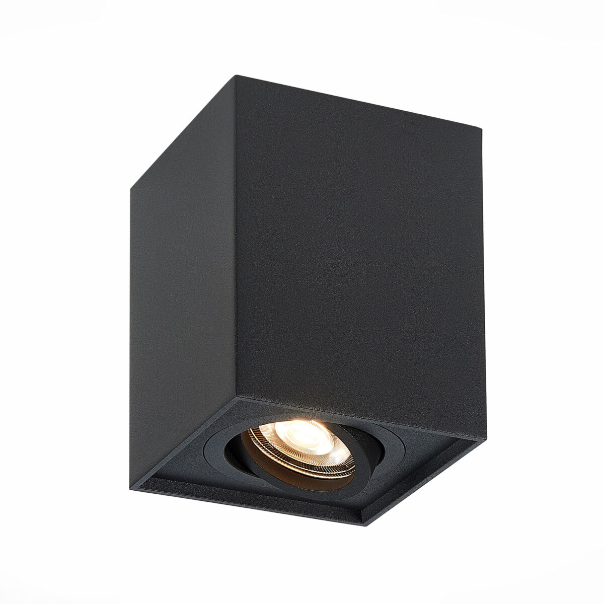 ST109.407.01 Светильник потолочный Черный GU10 1*50W  L100xW100xH123 220V Без ламп Накладные светильники — изображение 1