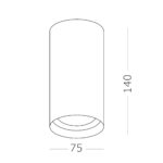 ST157.442.15 Светильник потолочный Черный LED 1*15W 4000K 1 200Lm Ra>90 60° IP44 D75xH140 220-265V Накладные светильники — изображение 3