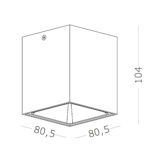 ST168.502.01 Светильник потолочный Белый GU10 1*50W IP20 L82,5xW82,5xH104 220V Без ламп Накладные светильники — изображение 2