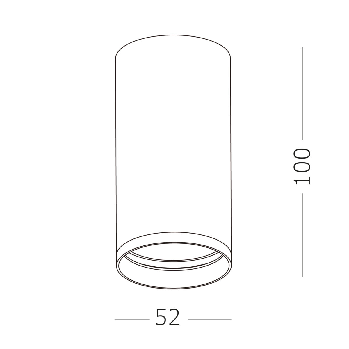 ST170.502.01 Светильник потолочный Белый GU10 1*50W IP20 D52xH100 220V Без ламп Накладные светильники — изображение 2
