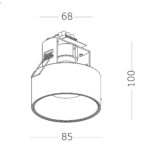 ST260.508.01 Св-к встр. Белый GU10 1*50W IP20 D85xH104 220V Без ламп Накладные светильники — изображение 2
