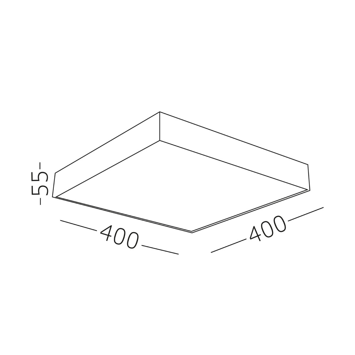 ST608.442.48 Светильник потолочный Черный LED 1*48W 4000K 4 320Lm Ra>90 120° IP20 L400xW400xH55 180- Накладные светильники — изображение 3