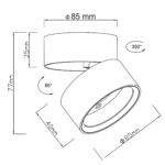 ST651.402.01 Светильник потолочный Черный GX53 1*50W IP20 D85xH77 220V Без ламп Накладные светильники — изображение 5