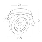 ST654.548.10 Св-к встр. Белый LED 1*10W 4000K 850Lm Ra>90 38° IP20 D109xH60 180-240V Встраиваемые светильники — изображение 3