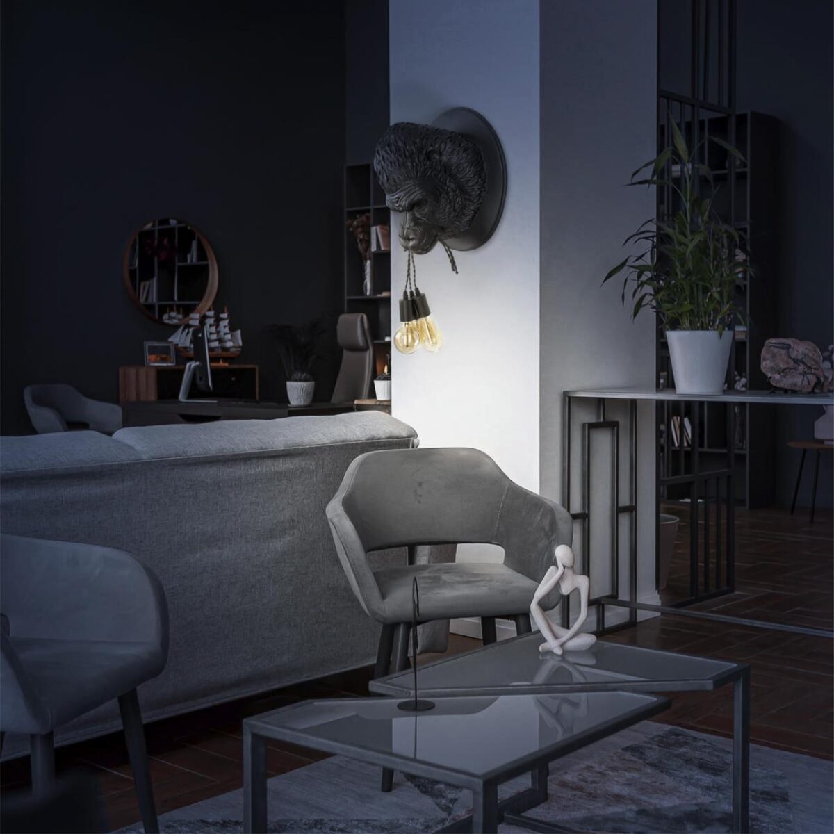 10178 Black Настенный светильник LOFT IT Gorilla — изображение 7