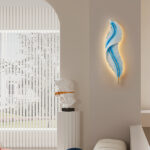 Настенный светодиодный светильник в виде пера птицы 268101/D160/H630/19W/6K Bl Arte Milano (Артемилано) — изображение 2