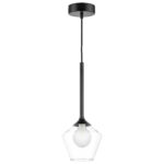 801201 Люстра VETRO 1х6W(led) G9 ЧЕРНЫЙ/ПРОЗРАЧНЫЙ