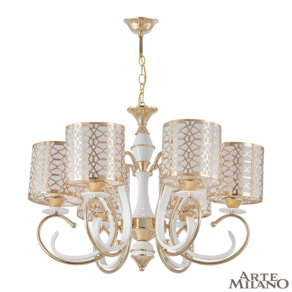 Люстра подвесная с плафонами 301237/6 Wh/Gd Arte Milano (Артемилано)