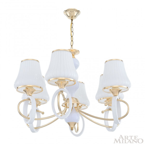 Люстра подвесная с плафонами 302387/6 Wh/Gd Arte Milano (Артемилано)