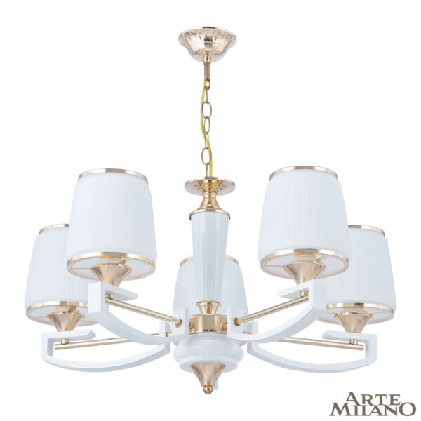 Люстра подвесная с плафонами 302457/5 Wh/Gd Arte Milano (Артемилано)