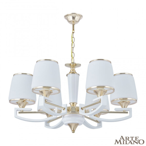 Люстра подвесная с плафонами 302457/6 Wh/Gd Arte Milano (Артемилано)