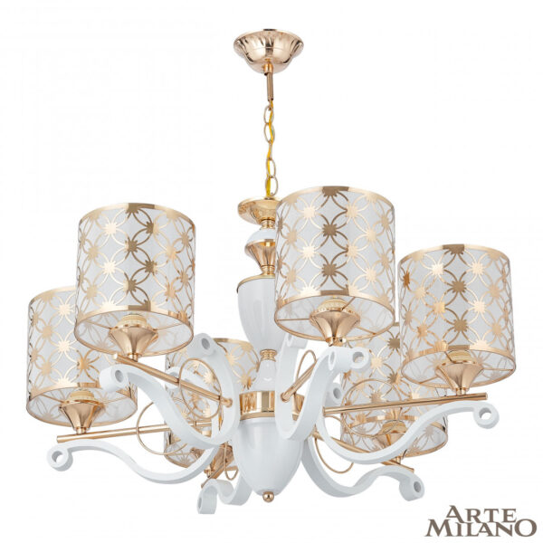 Люстра подвесная с плафонами 303097/6 Wh/Gd Arte Milano (Артемилано)